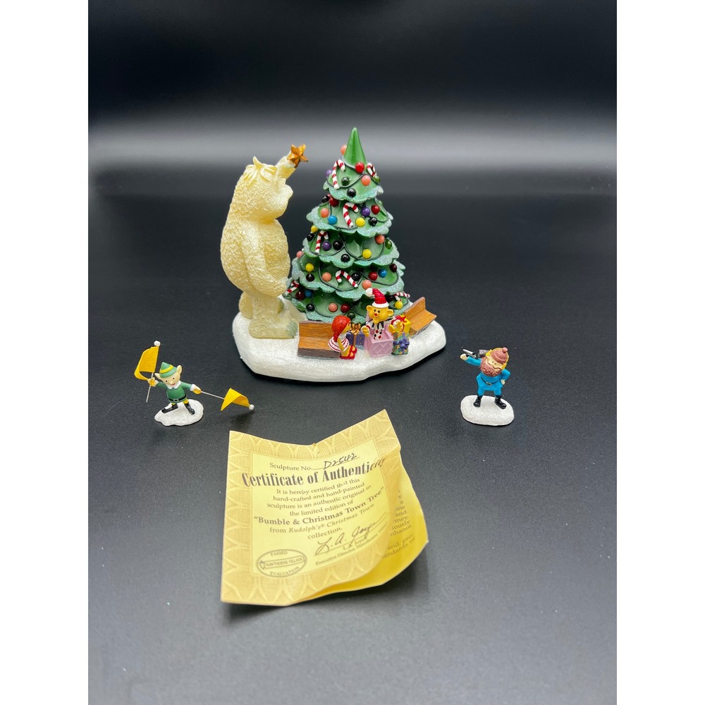 Hawthorne Village Bumble & Christmas Town Tree Rudolph Village COA 14-17904-005